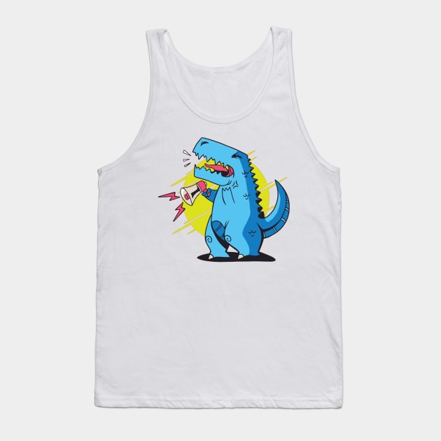 T-Rex With Megaphone Tank Top by consigliop